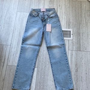 Revise low front jeans